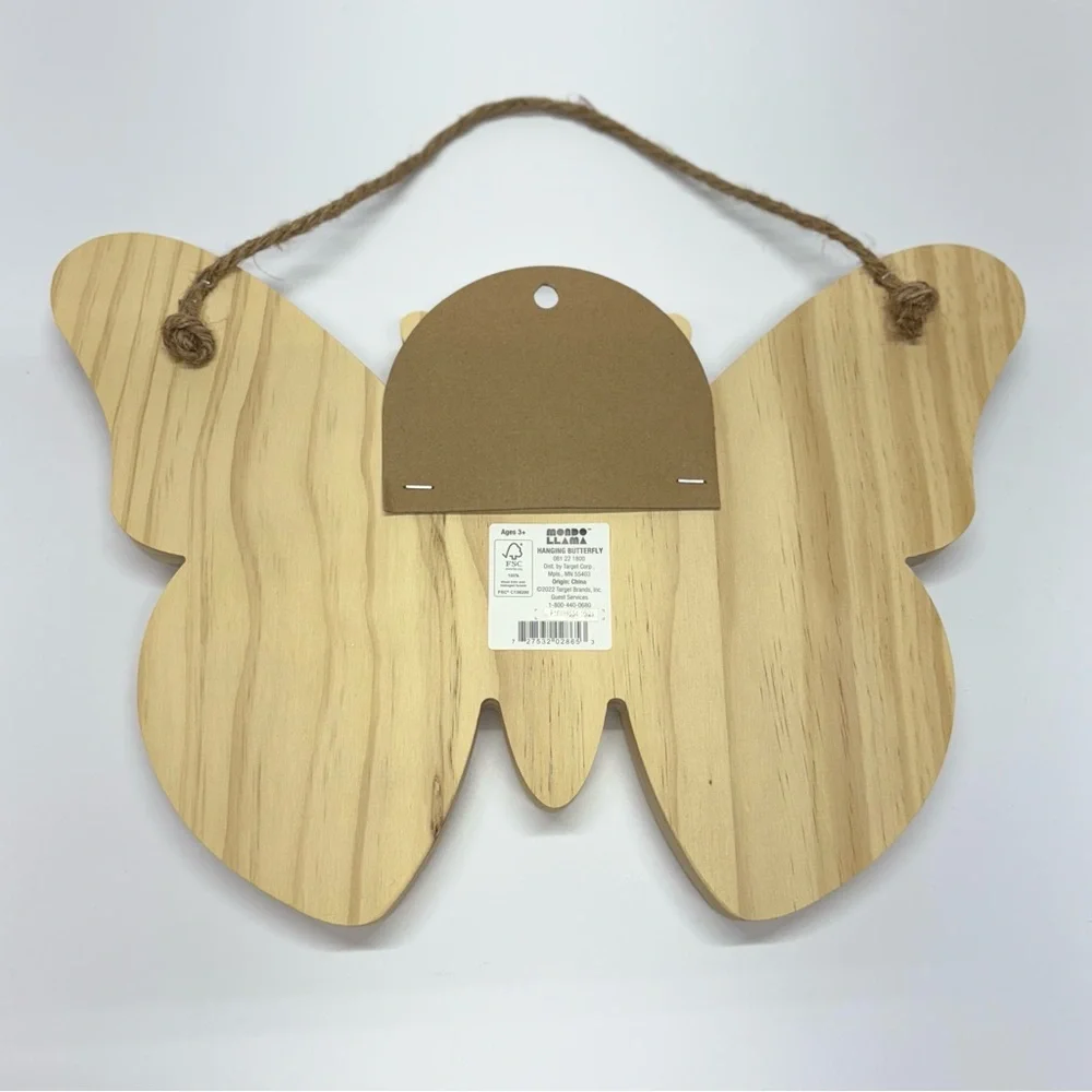 NWT Paint it Yourself Natural Wood Butterfly Wall Decor - Picture 2 of 2